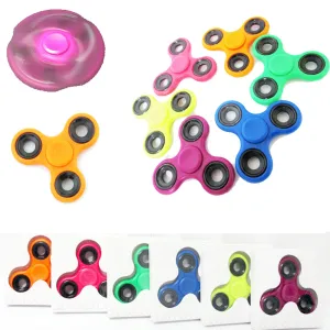 3 Fidget Tri Spinner Neon Hand Focus ADHD Desk Toy Stocking Stuffer Pocket Gyro