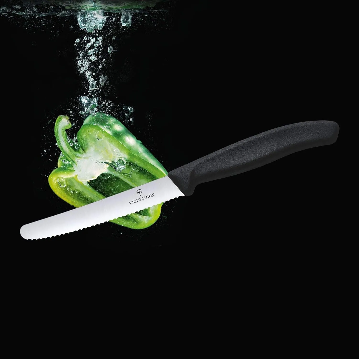 3x Victorinox Standard Wavy Edge Steak & Tomato Knife | Black