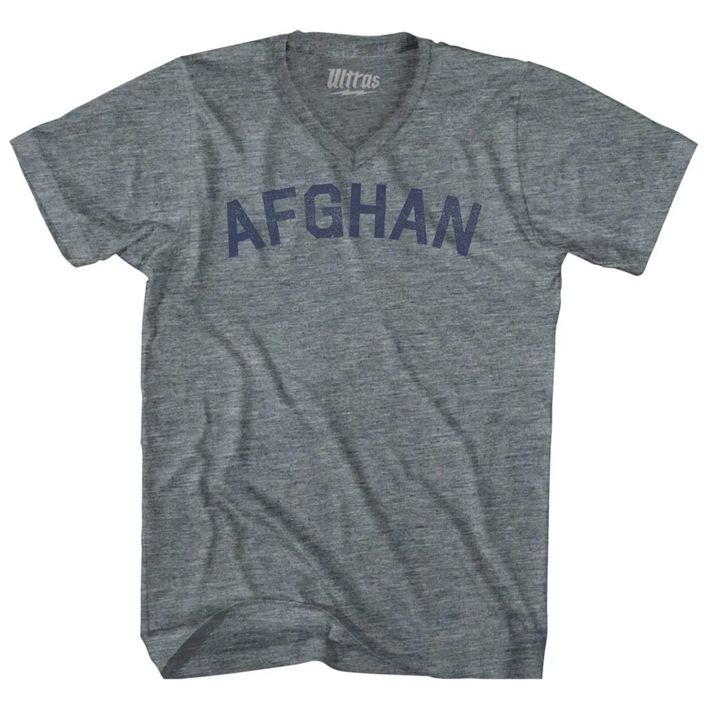 Afghan Tri-Blend V-neck Womens Junior Cut T-shirt