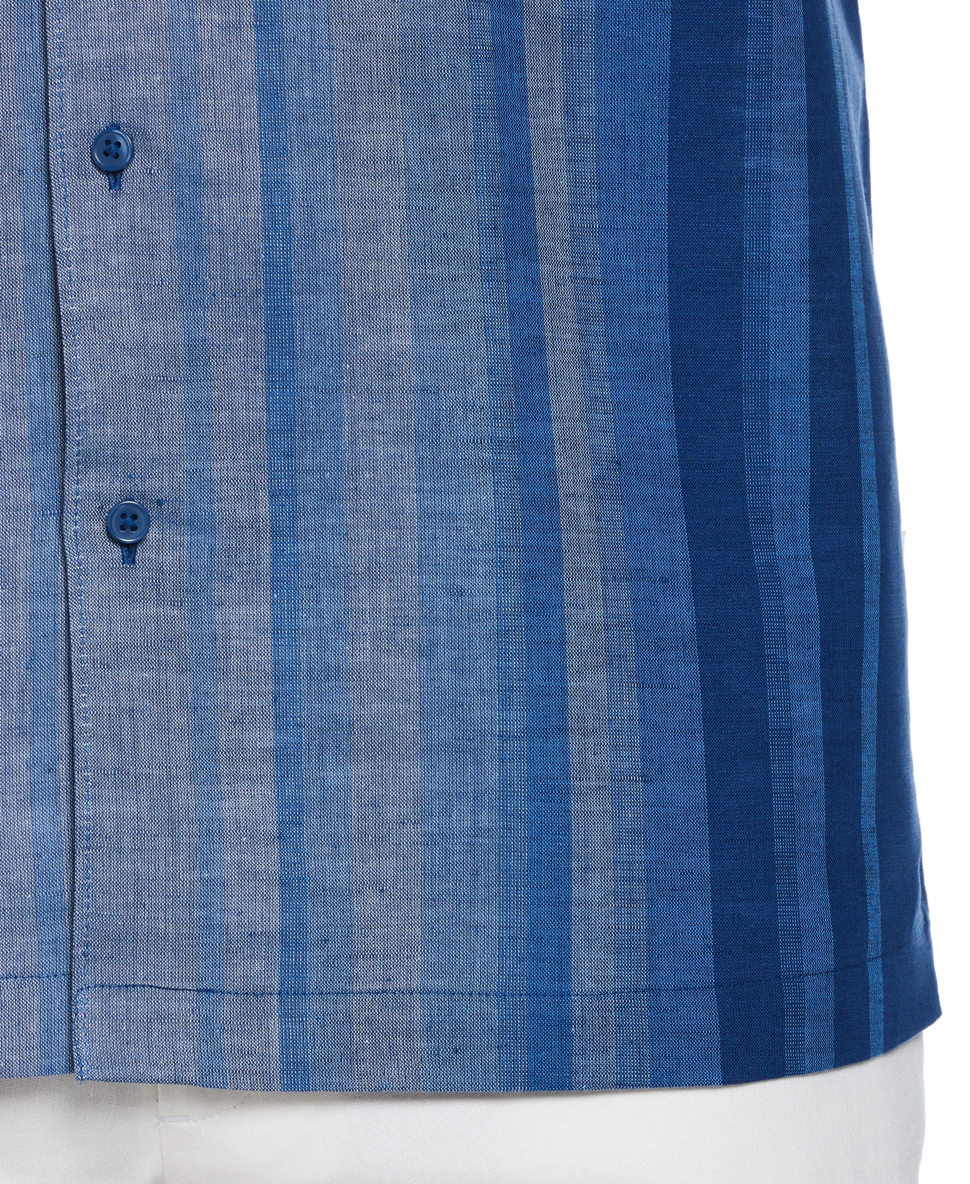 Big & Tall Linen Blend Ombre Stripe Shirt