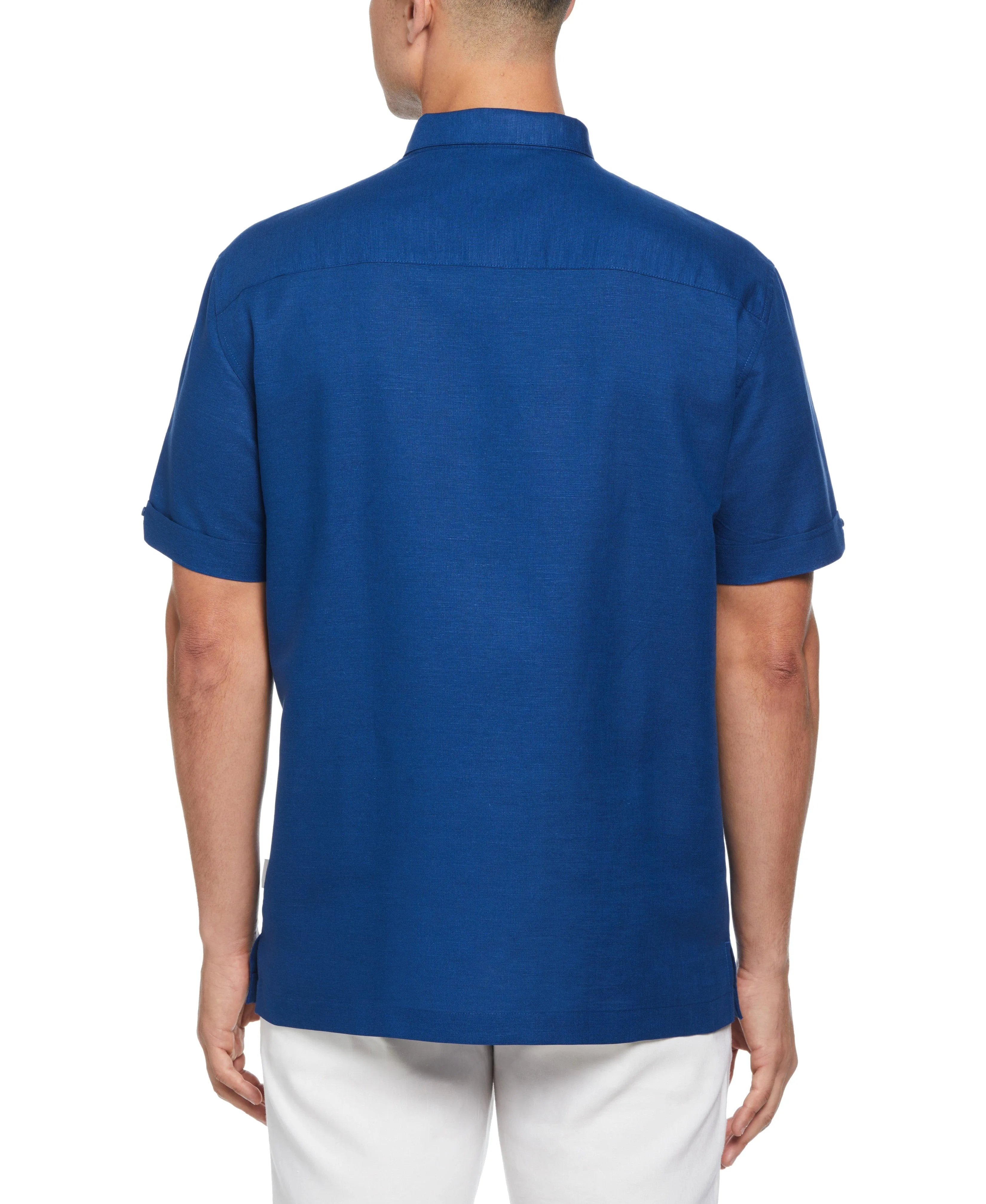 Big & Tall Linen Blend Ombre Stripe Shirt