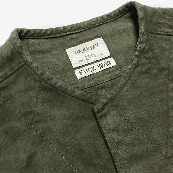 BZEN UNARMY - M.3121 DRAGON REGULAR FIT NAM INSPIRED QUILTED VEST- MILITARY GREEN
