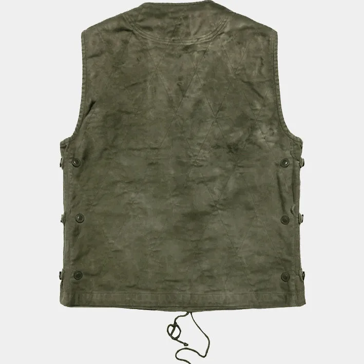 BZEN UNARMY - M.3121 DRAGON REGULAR FIT NAM INSPIRED QUILTED VEST- MILITARY GREEN