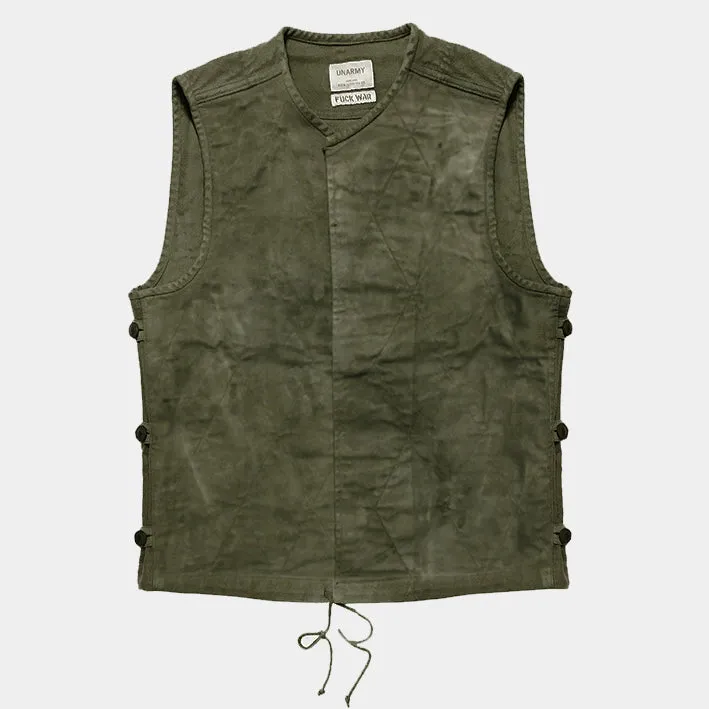 BZEN UNARMY - M.3121 DRAGON REGULAR FIT NAM INSPIRED QUILTED VEST- MILITARY GREEN