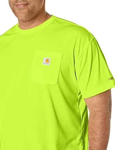 Carhartt 100493 Men's High-Visibility Force Relaxed Fit Lightweight Color Enhanced Short-Sleeve Pocket T-Shirt