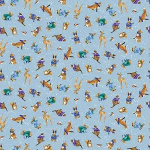 Clearance - Flurry Friends - 355-11 - Forest Critter on Blue