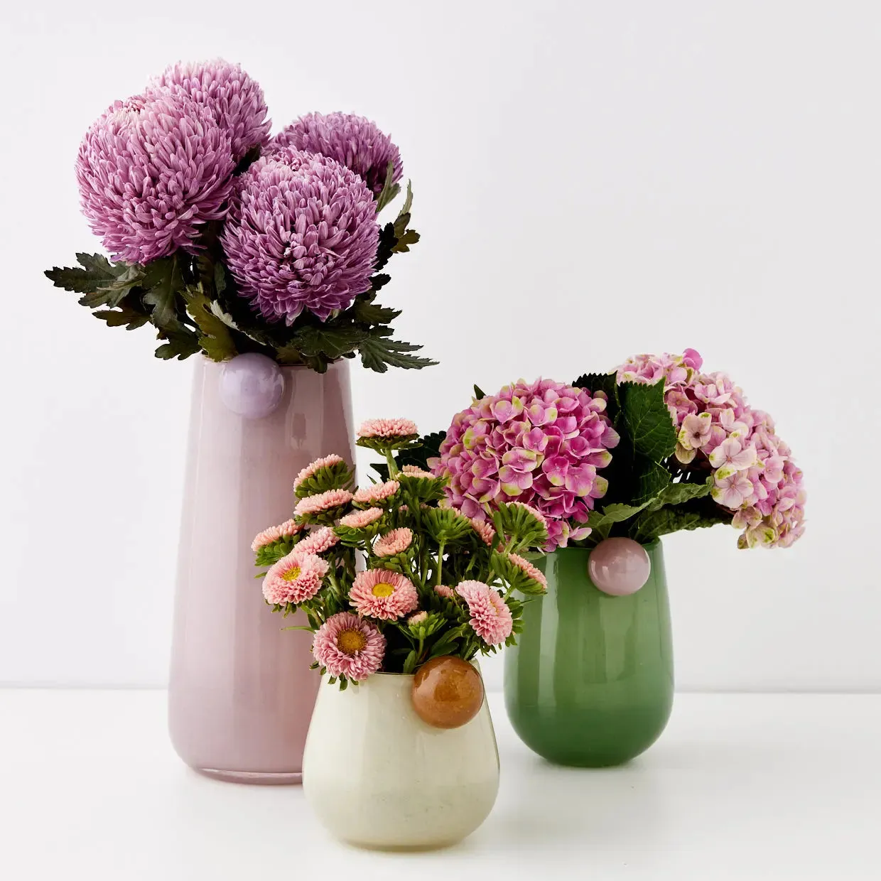 Droplet Medium Coloured Glass Vase Teal