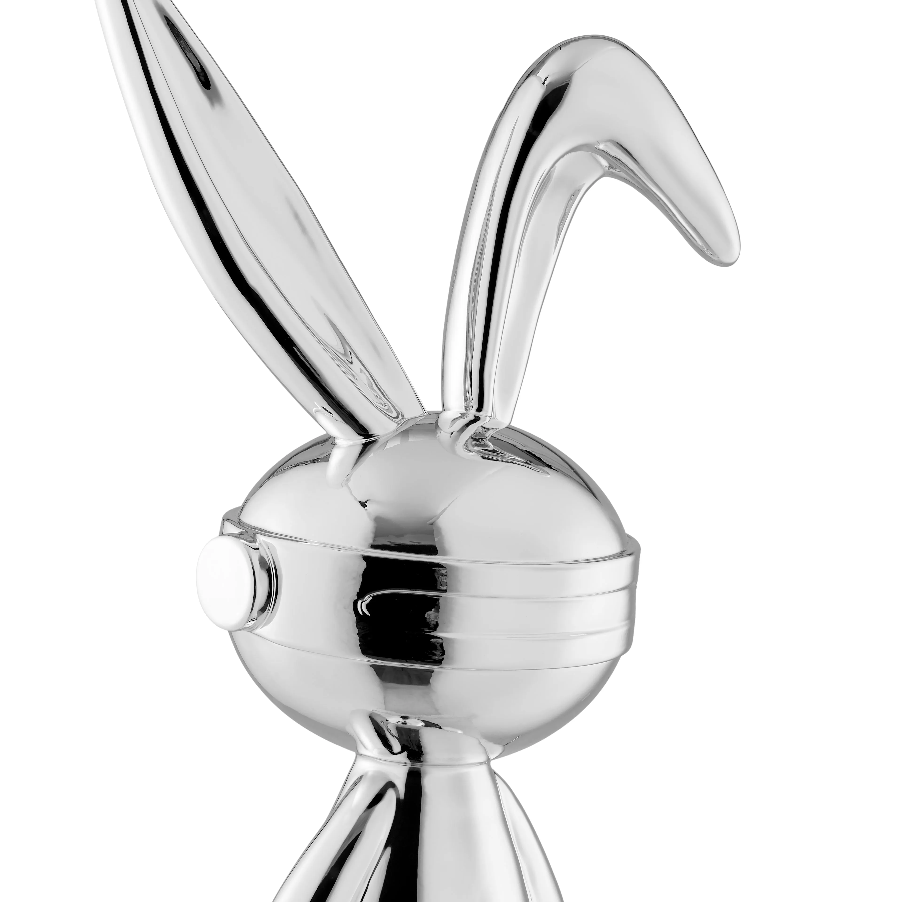 Futuristic Bunny Sculpture // Chrome
