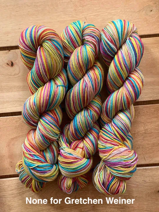 Geektastic Fibers,  Superhero Sock, Self-striping, 10/12 repeats