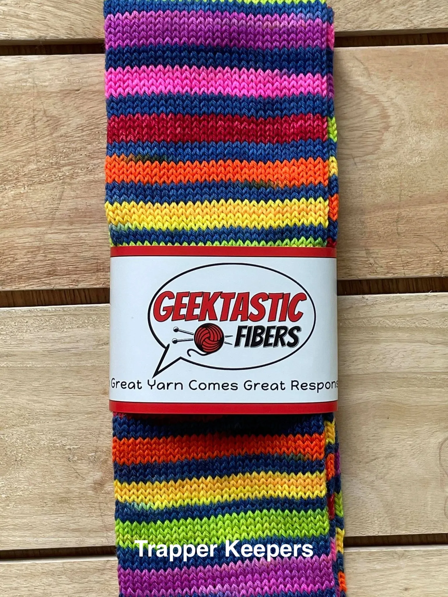 Geektastic Fibers,  Superhero Sock, Self-striping, 10/12 repeats