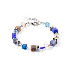 GeoCUBE® Iconic Precious bracelet blue-brown