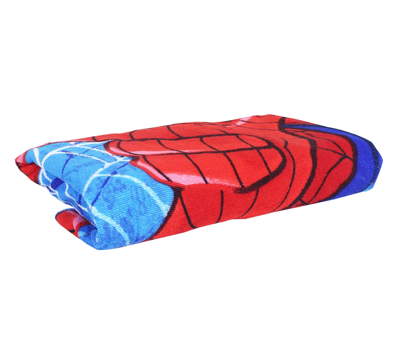 Heart Home Marvel Spiderman Kids Bath Towel|Soft Cotton Towel for Kids|Sides Stitched Baby Towel|400 GSM Toddler Bath Towel|24x48 Inch|Pack of 3 (Red)