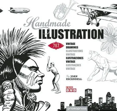 Joan Escandell: Handmade Illustration: 1000 Retro Style Drawings [2013] paperback
