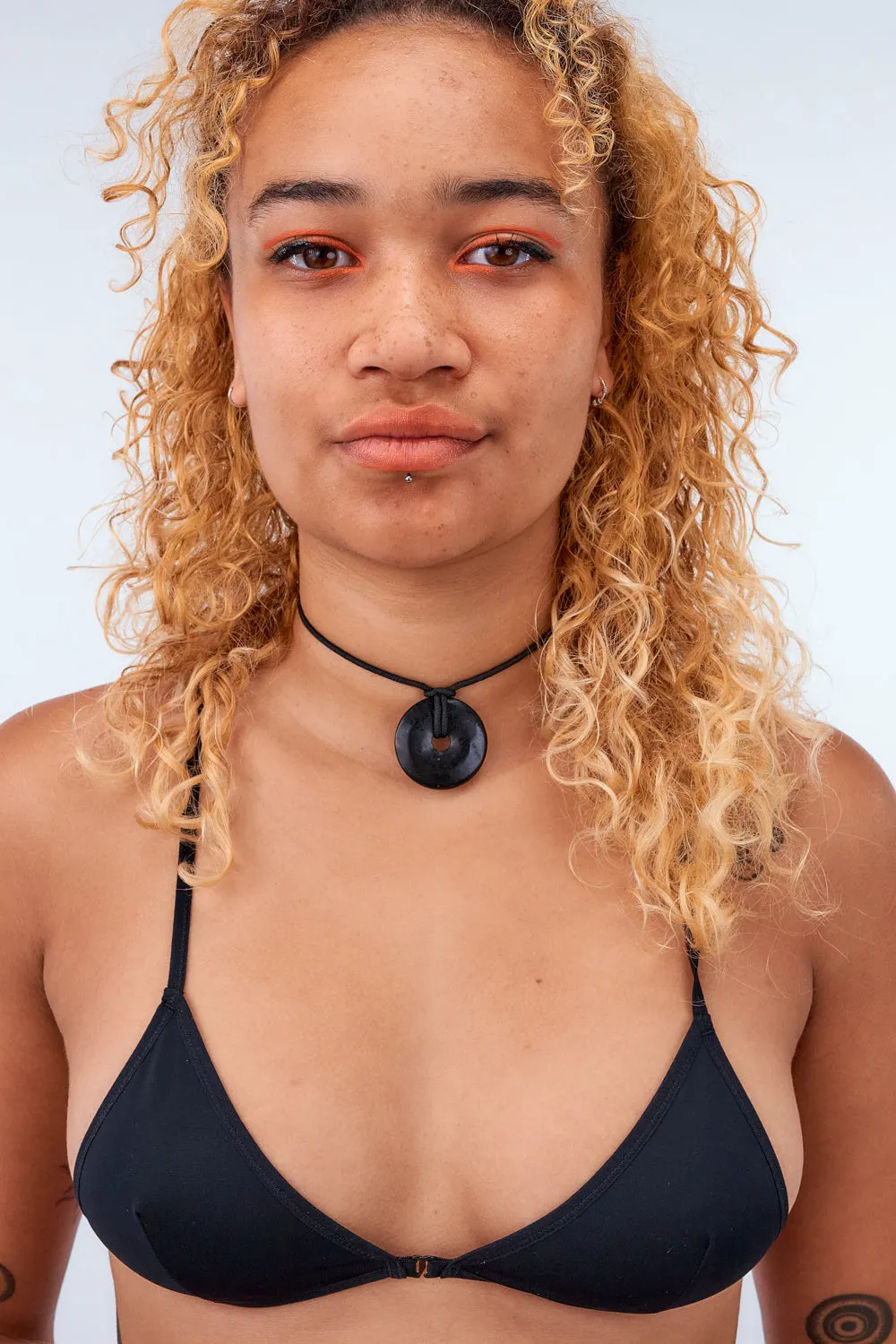 La Fille d'O: Can Thrill Triangle Bikini Top - Black
