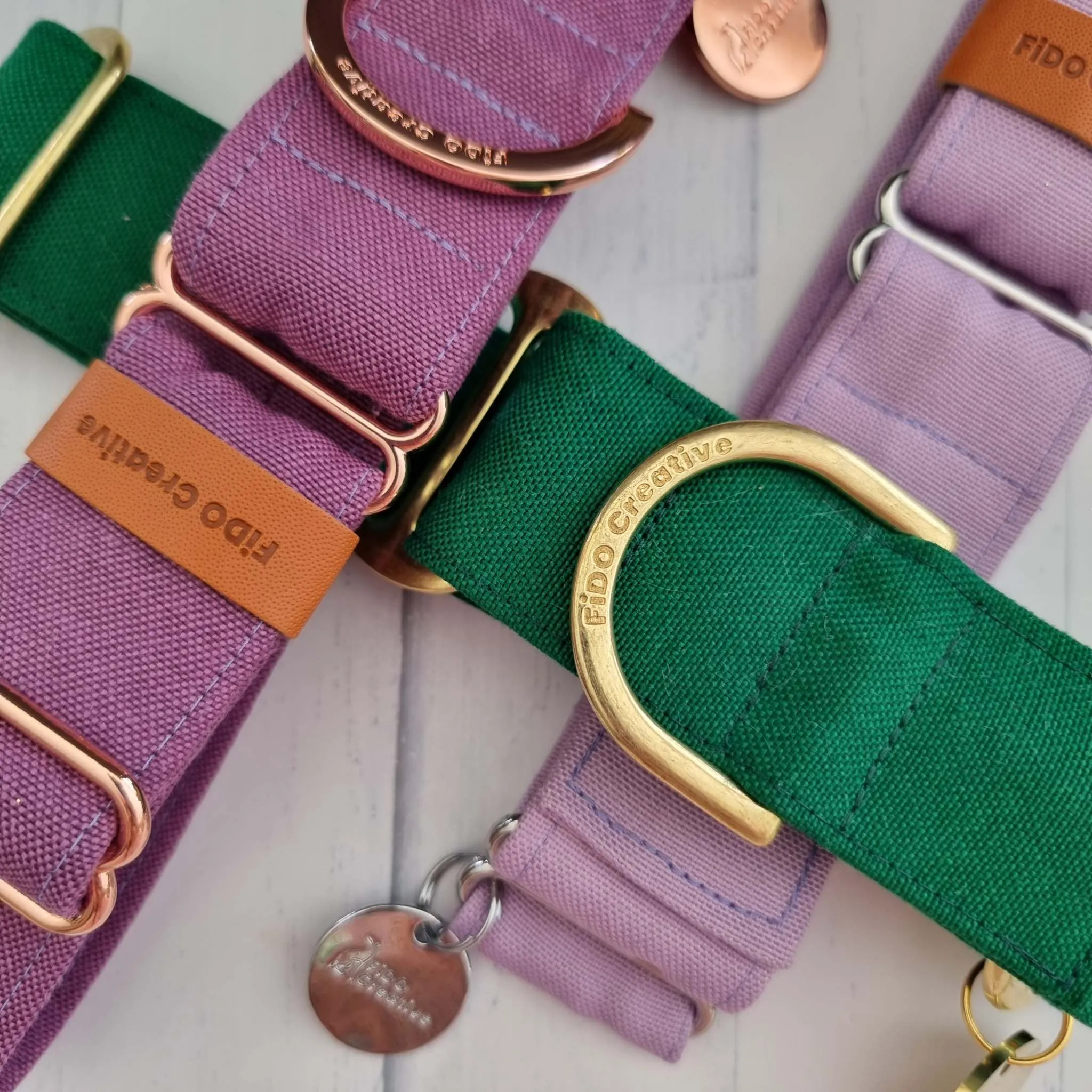 Lilac purple martingale collar - Water resistant