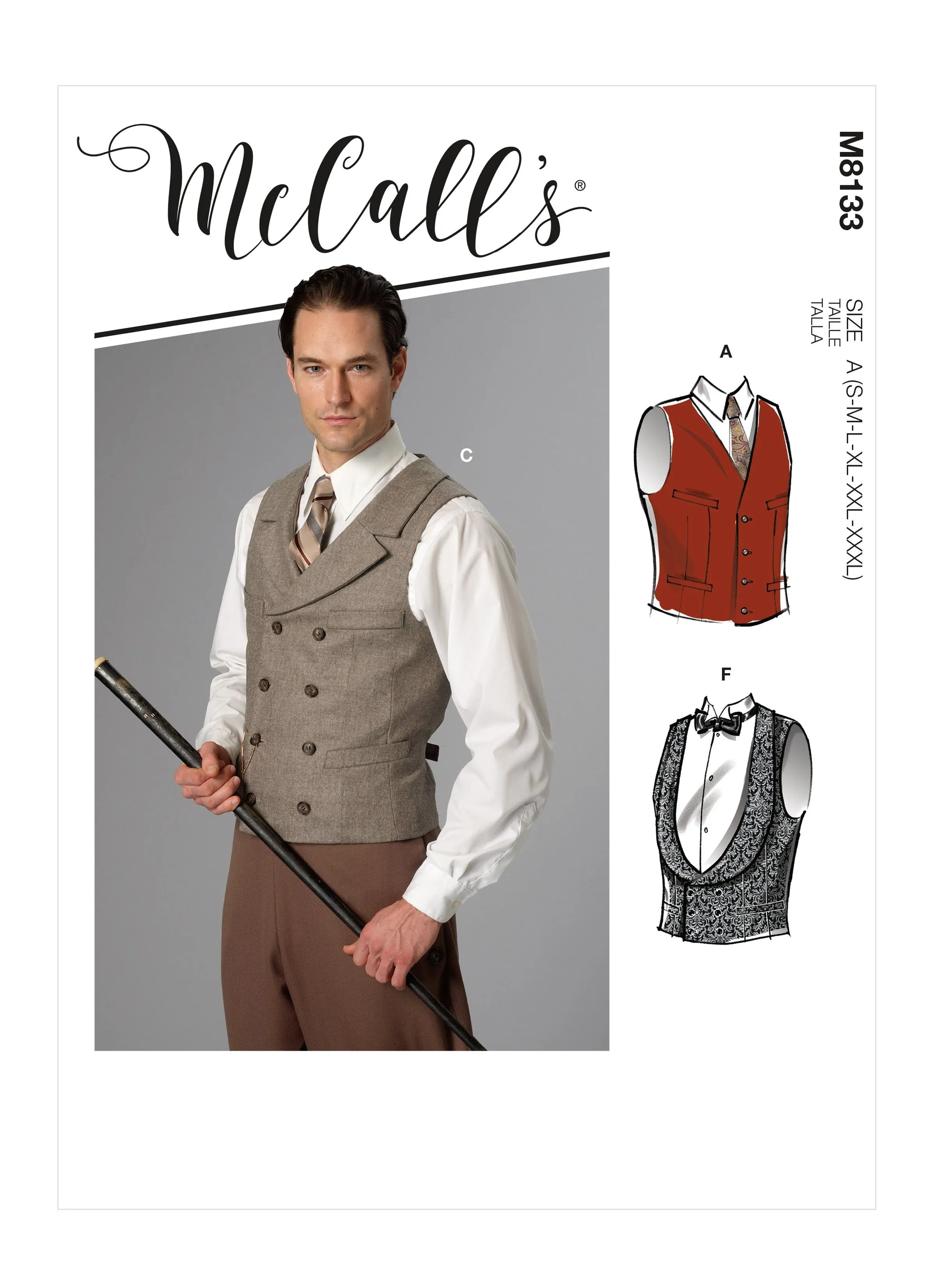 McCall's 8133 COSTUME pattern | Men's Historical Waistcoat
