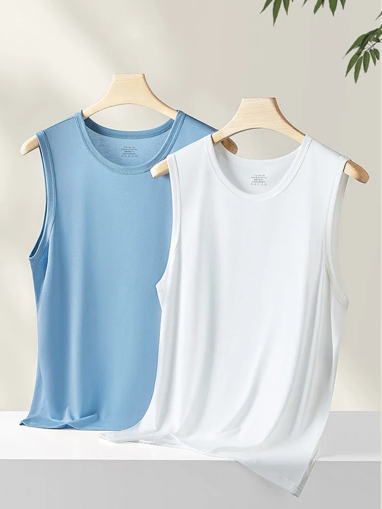 Men's Vests Undershirts with Ultimate Soft Short Sleeve Vests