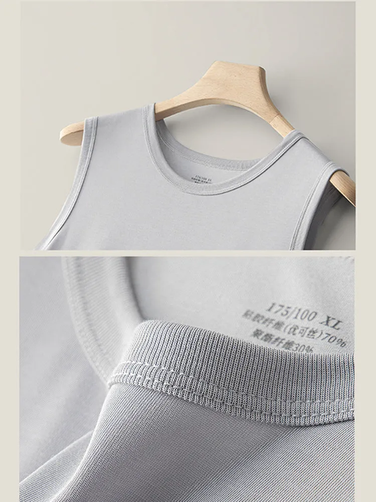 Men's Vests Undershirts with Ultimate Soft Short Sleeve Vests