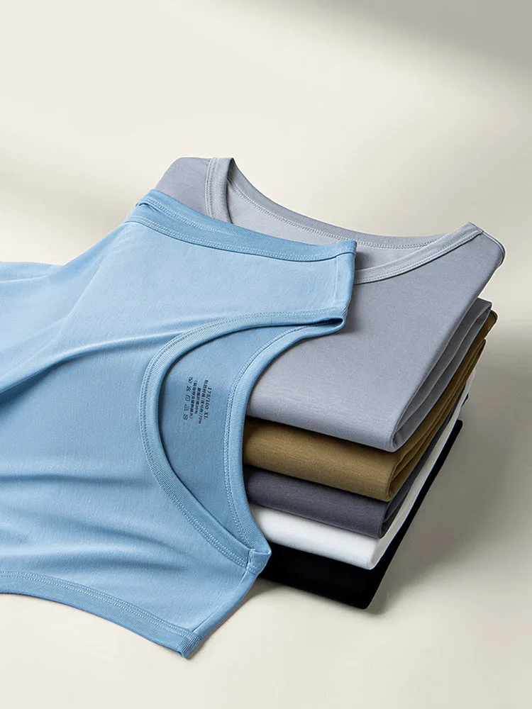 Men's Vests Undershirts with Ultimate Soft Short Sleeve Vests