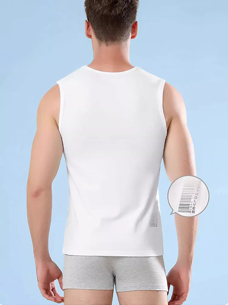 Men's Vests Undershirts with Ultimate Soft Short Sleeve Vests