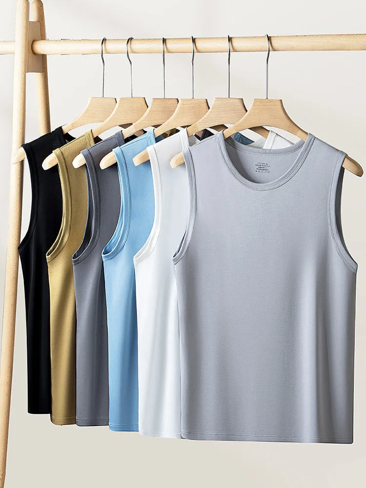 Men's Vests Undershirts with Ultimate Soft Short Sleeve Vests