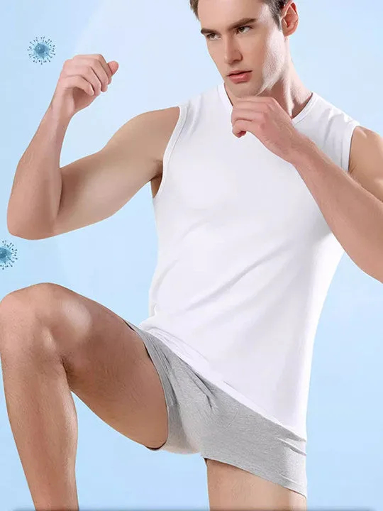 Men's Vests Undershirts with Ultimate Soft Short Sleeve Vests