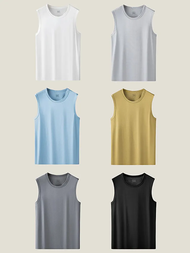 Men's Vests Undershirts with Ultimate Soft Short Sleeve Vests