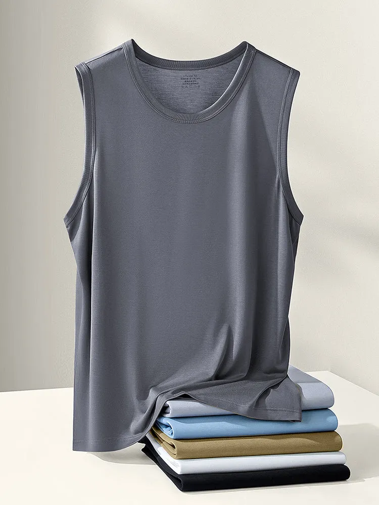 Men's Vests Undershirts with Ultimate Soft Short Sleeve Vests