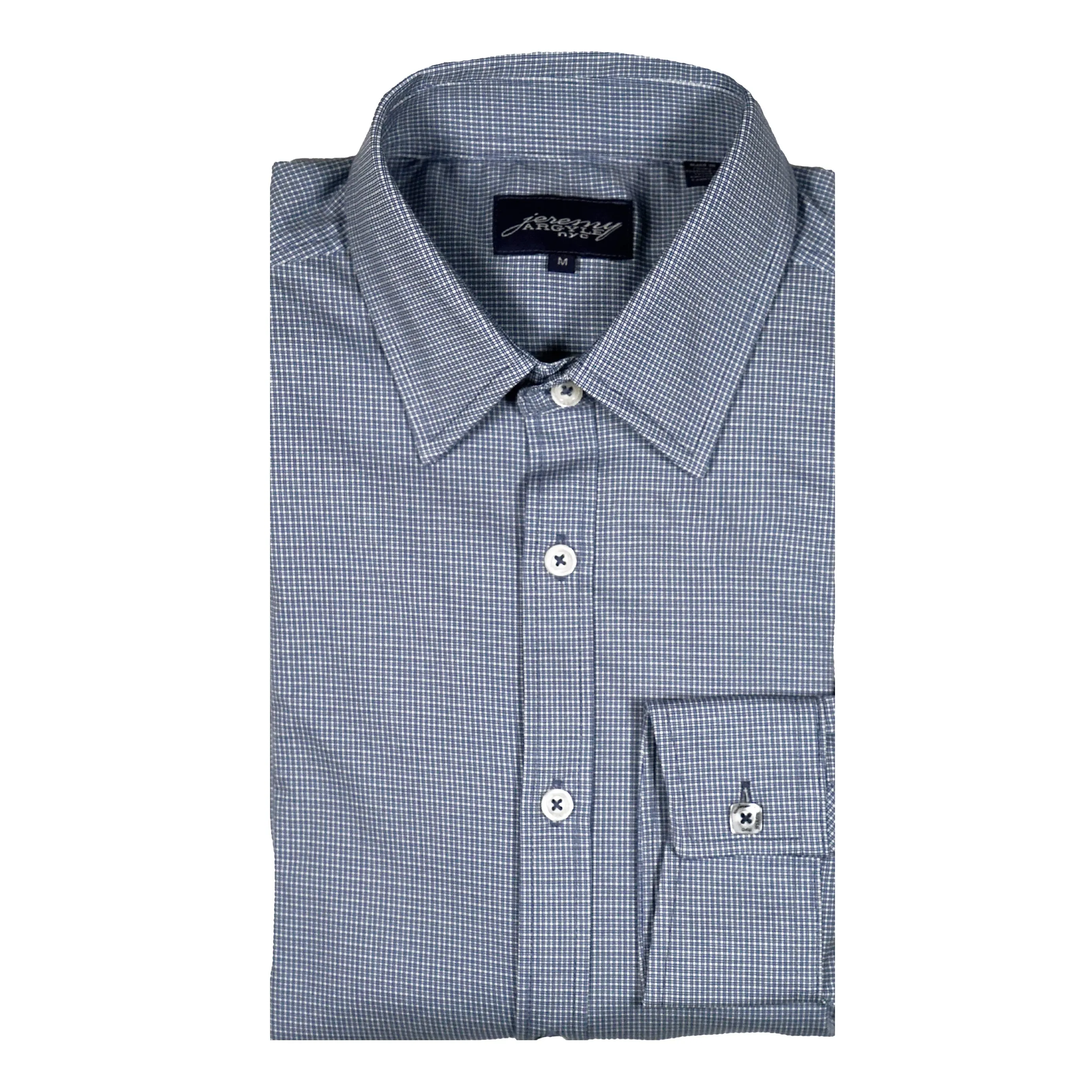 Micro Check 2-Way Stretch Shirt - Comfort Cut