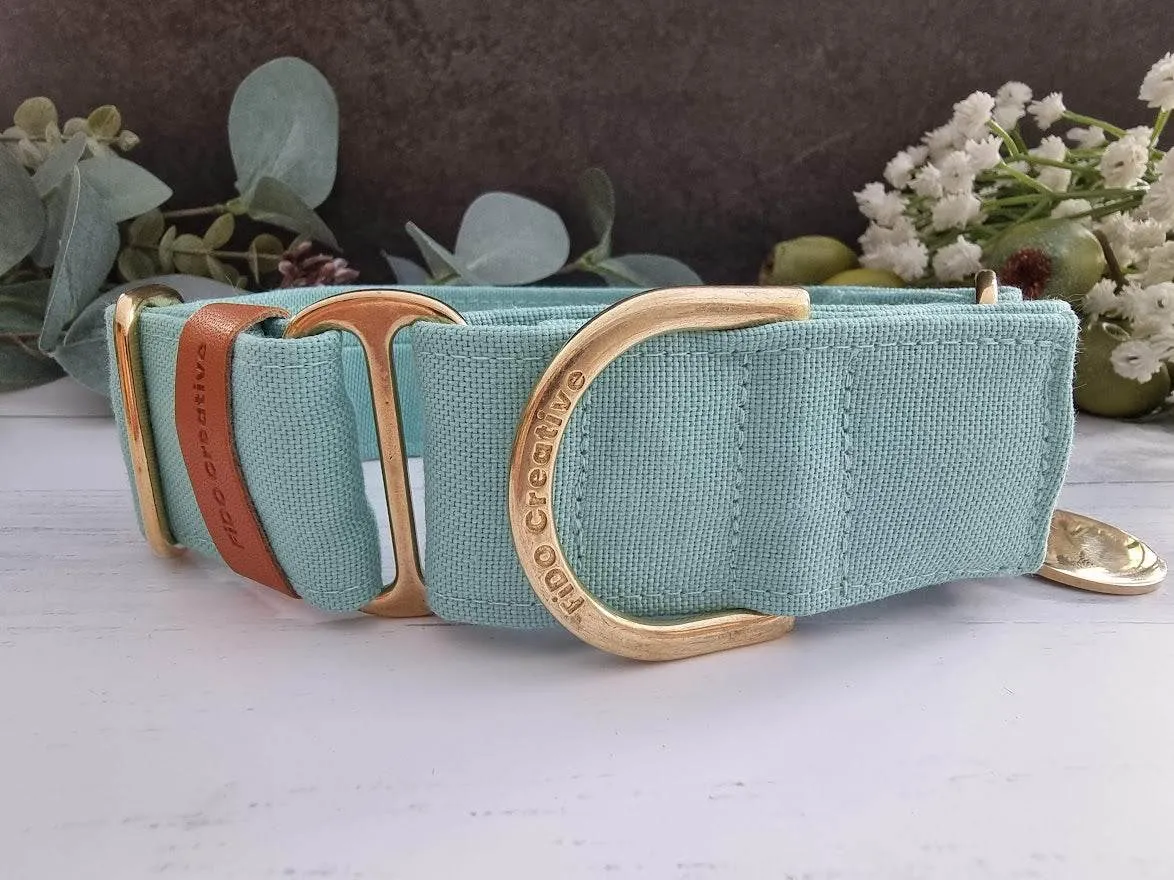 Mint Green martingale collar - Water resistant