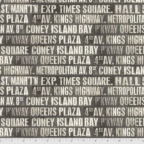 Monochrome - Subway Signs Charcoal