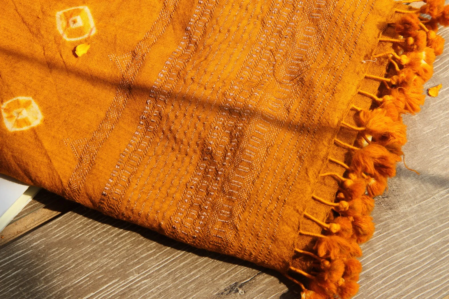 Mustard Bandhani stoles