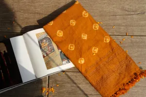 Mustard Bandhani stoles