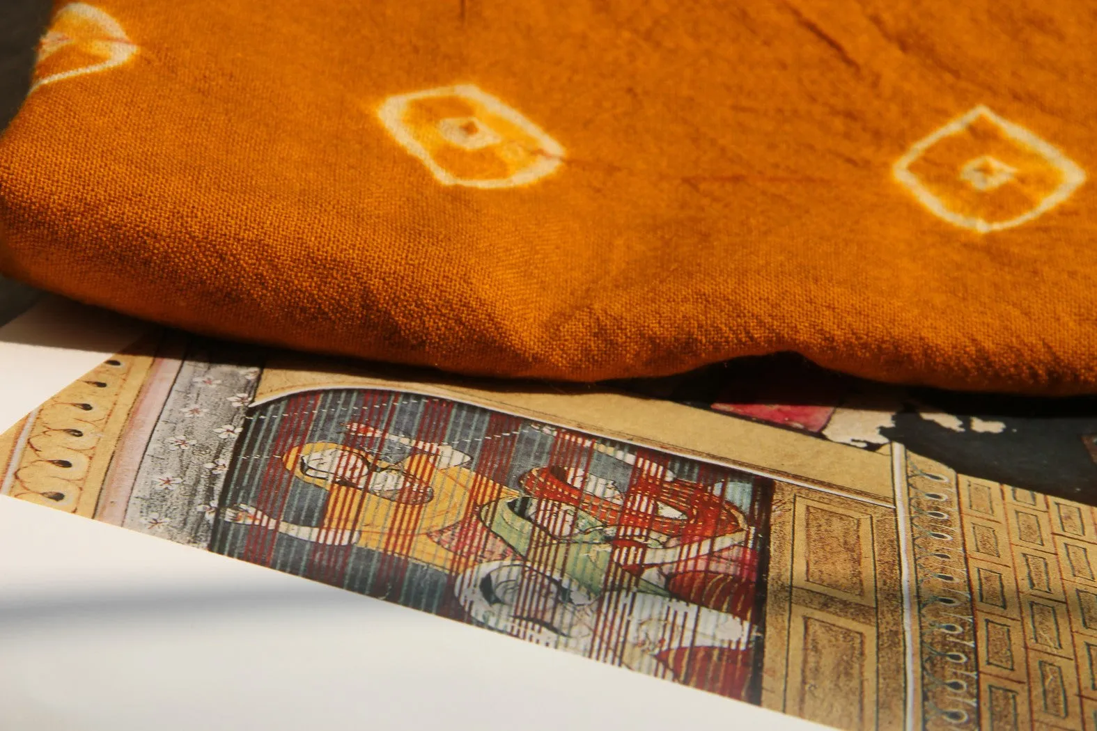 Mustard Bandhani stoles