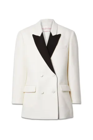 Oversized Wool-blend Crepe Suit Jacket
