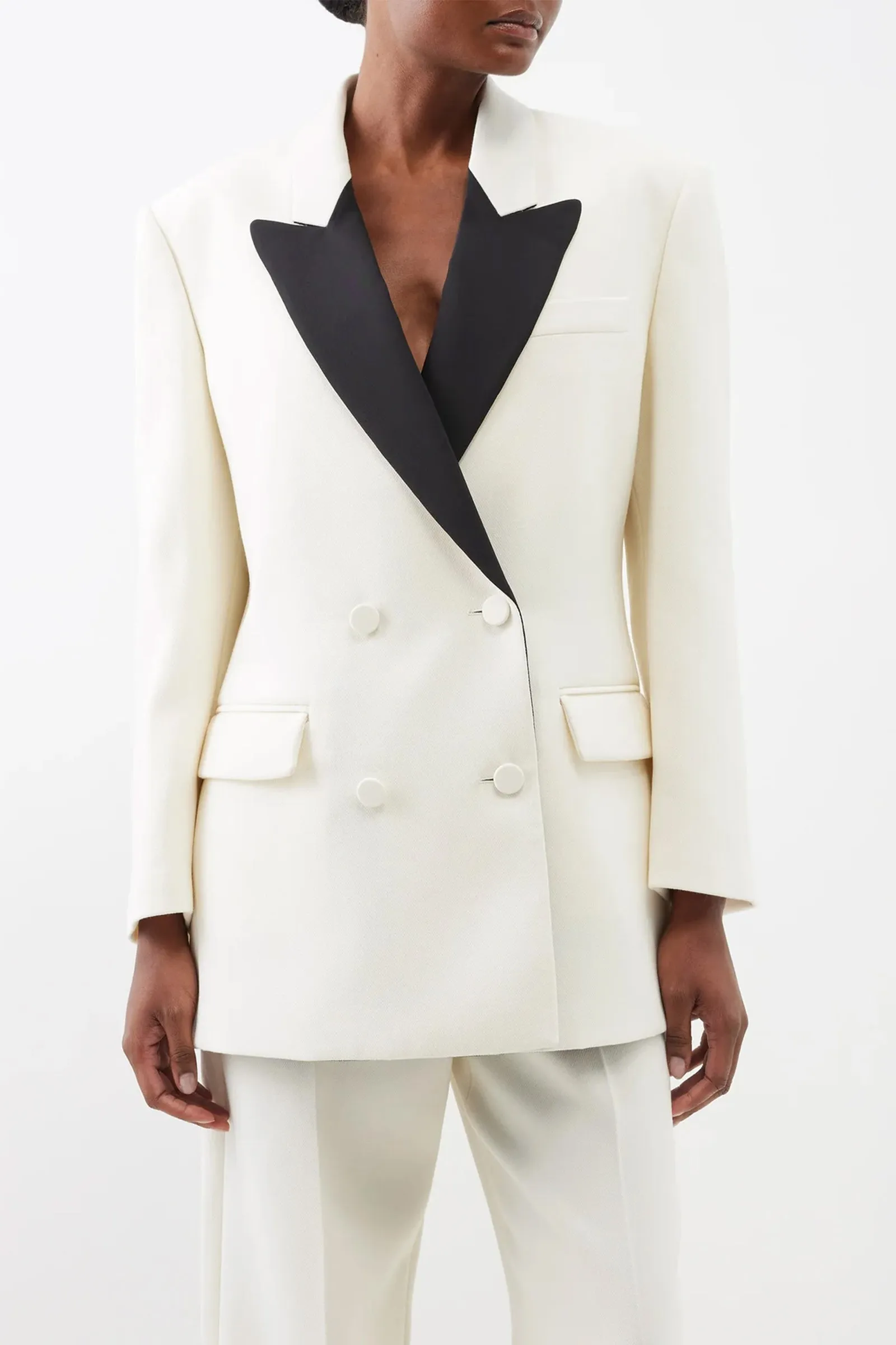 Oversized Wool-blend Crepe Suit Jacket