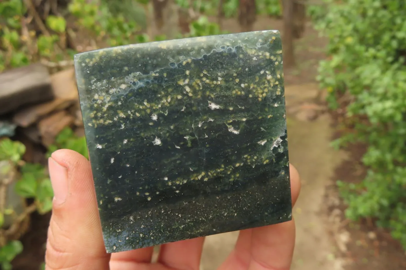 Polished Ocean Jasper Cubes x 4 From Madagascar