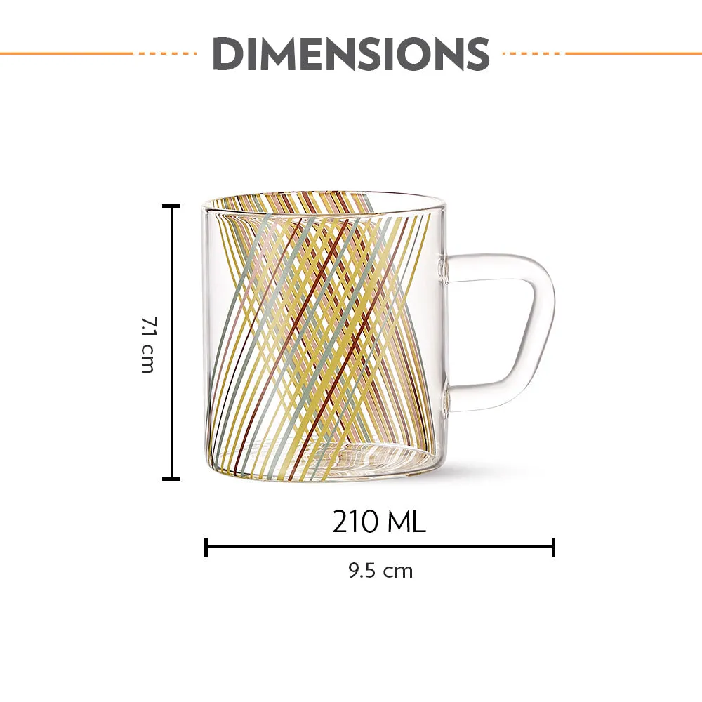 Prism Glass Mug, Set of 6