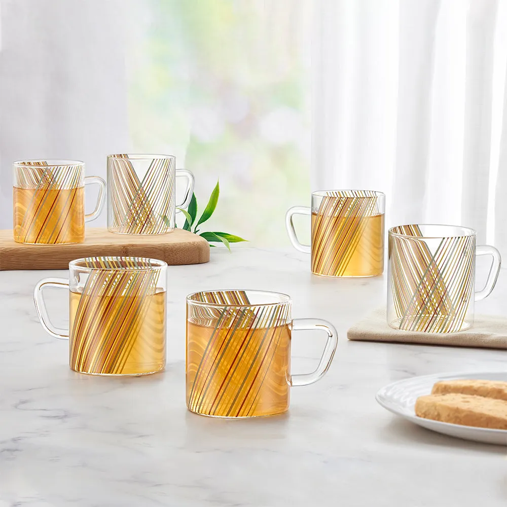 Prism Glass Mug, Set of 6