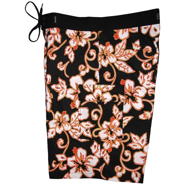 "Elemental" Boys   Girls Board Shorts. 8" Inseam / 18.5" Outseam (Black) *SALE*