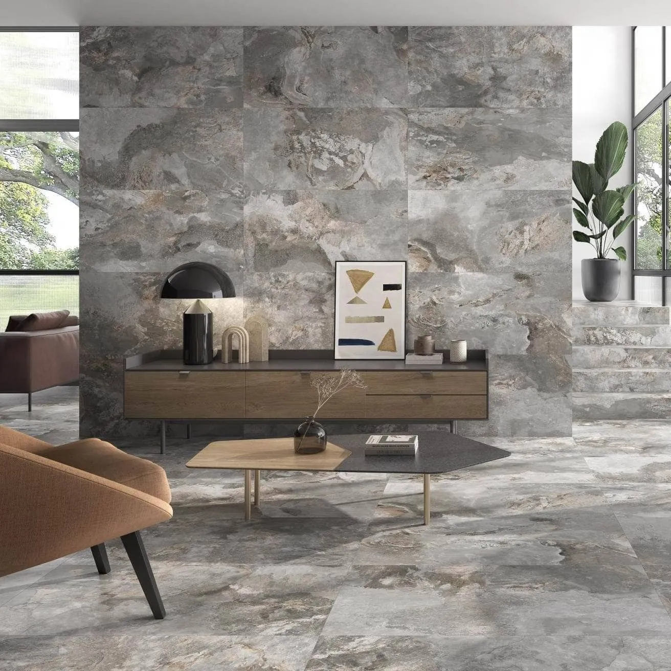 Slate Way Ash Tiles - 30 x 60cm