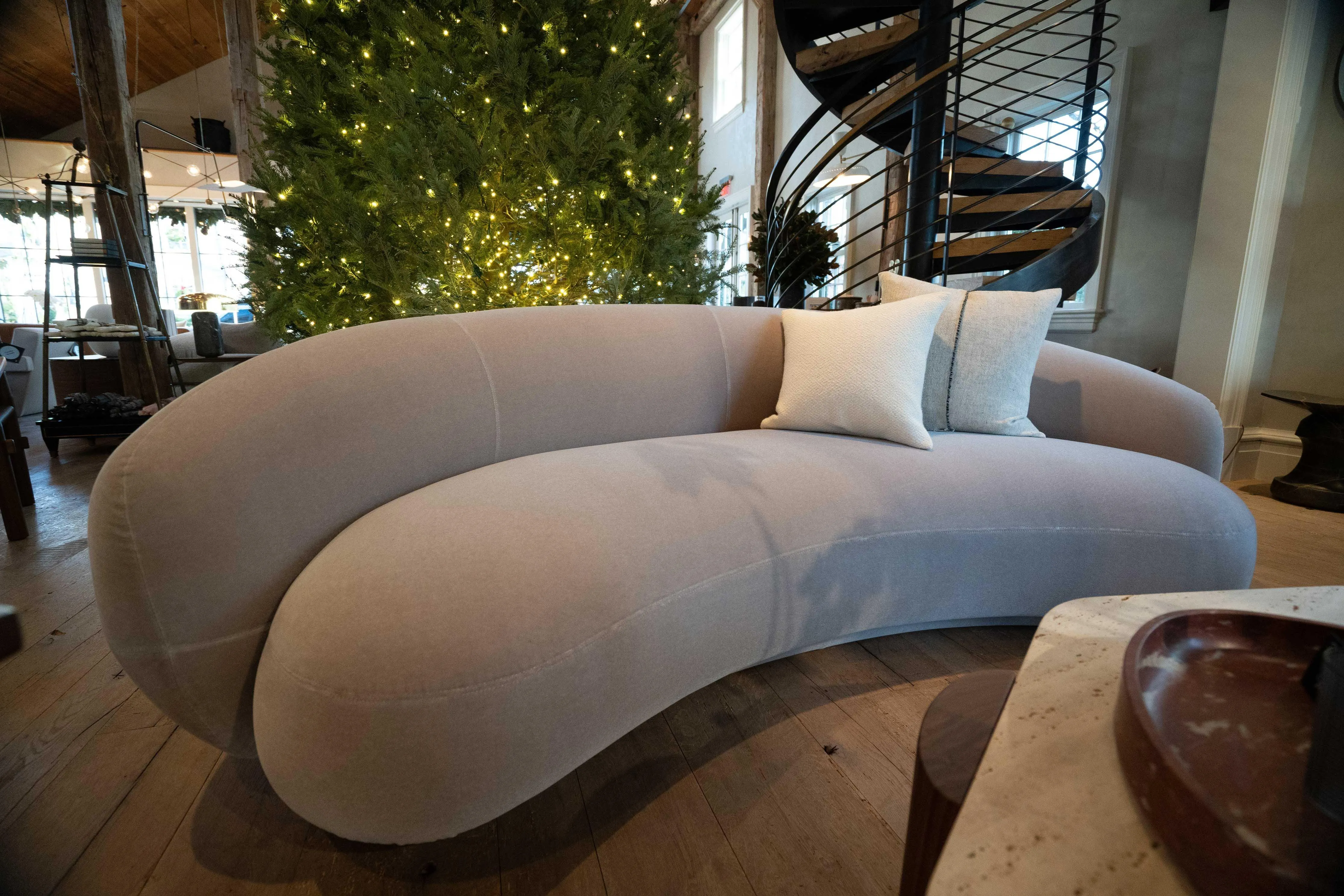 Small Hydra Grey Pillow by Teixidors in Merino Wool and Silk