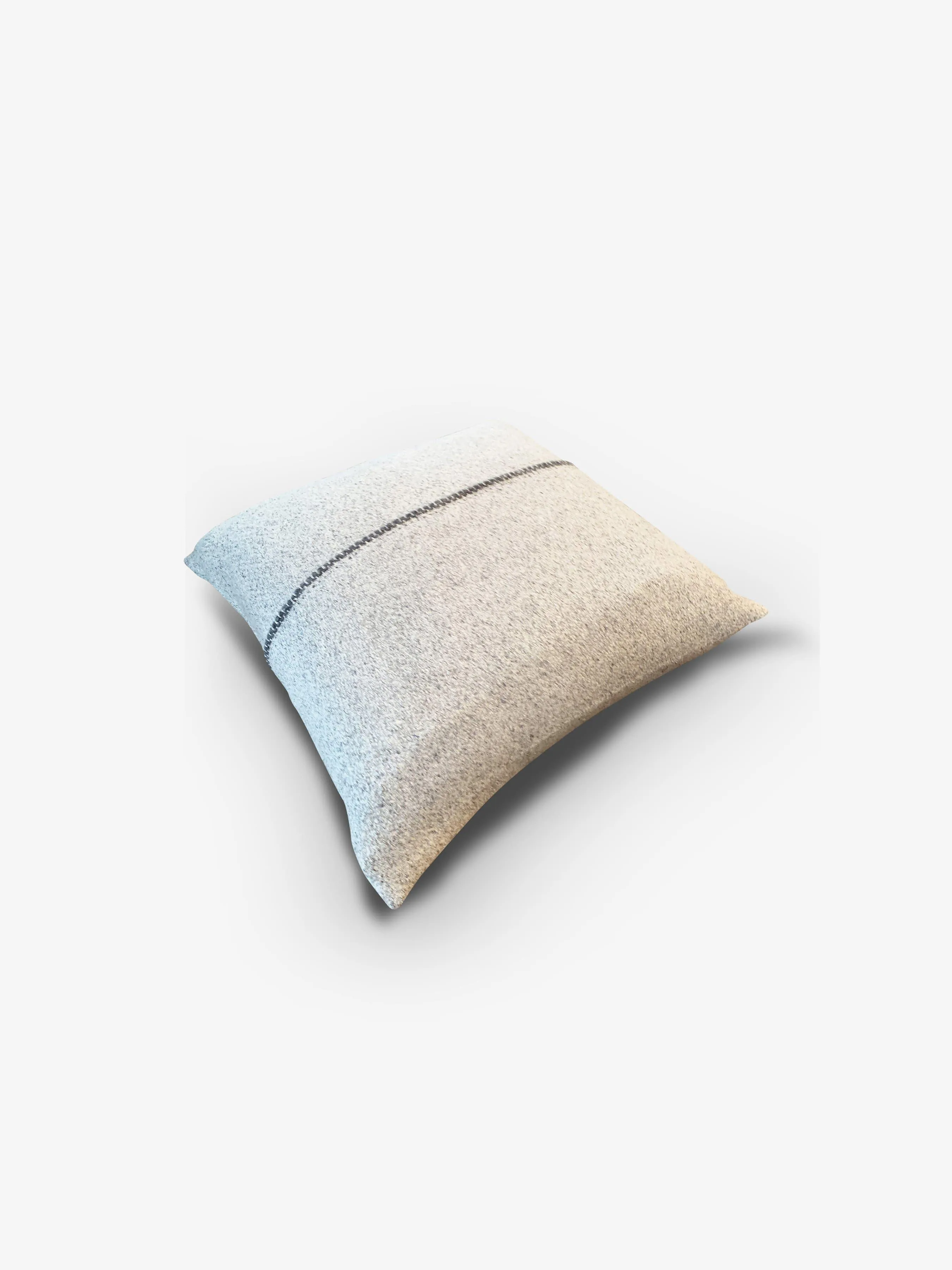 Small Hydra Grey Pillow by Teixidors in Merino Wool and Silk