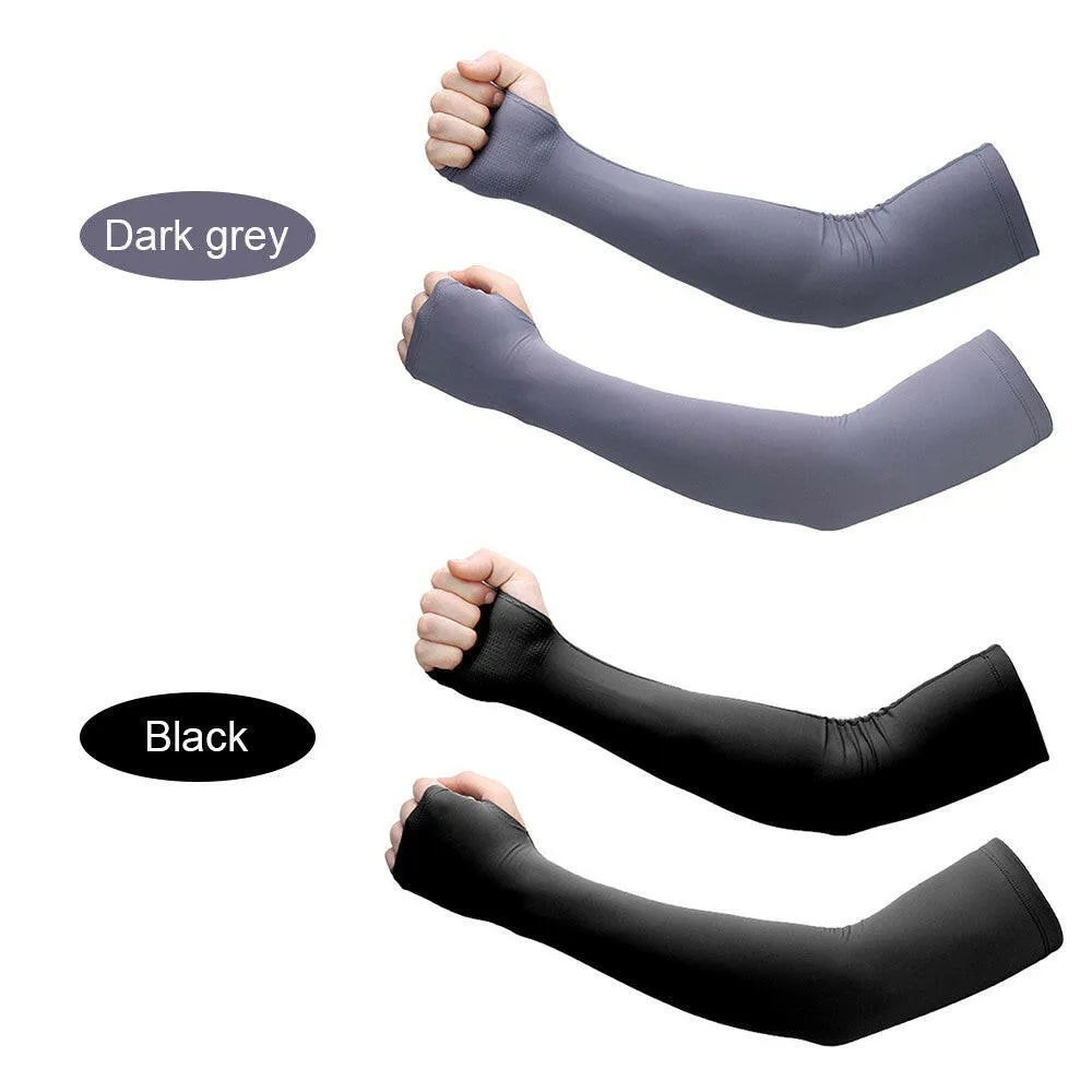 Summer UV Protection Cooling Sleeves Sun-Protective Arm Sleeves Outdoor Cycling Ultraviolet-proof Elbow Brace for Men and Women for Basketball Football Cycling Sports