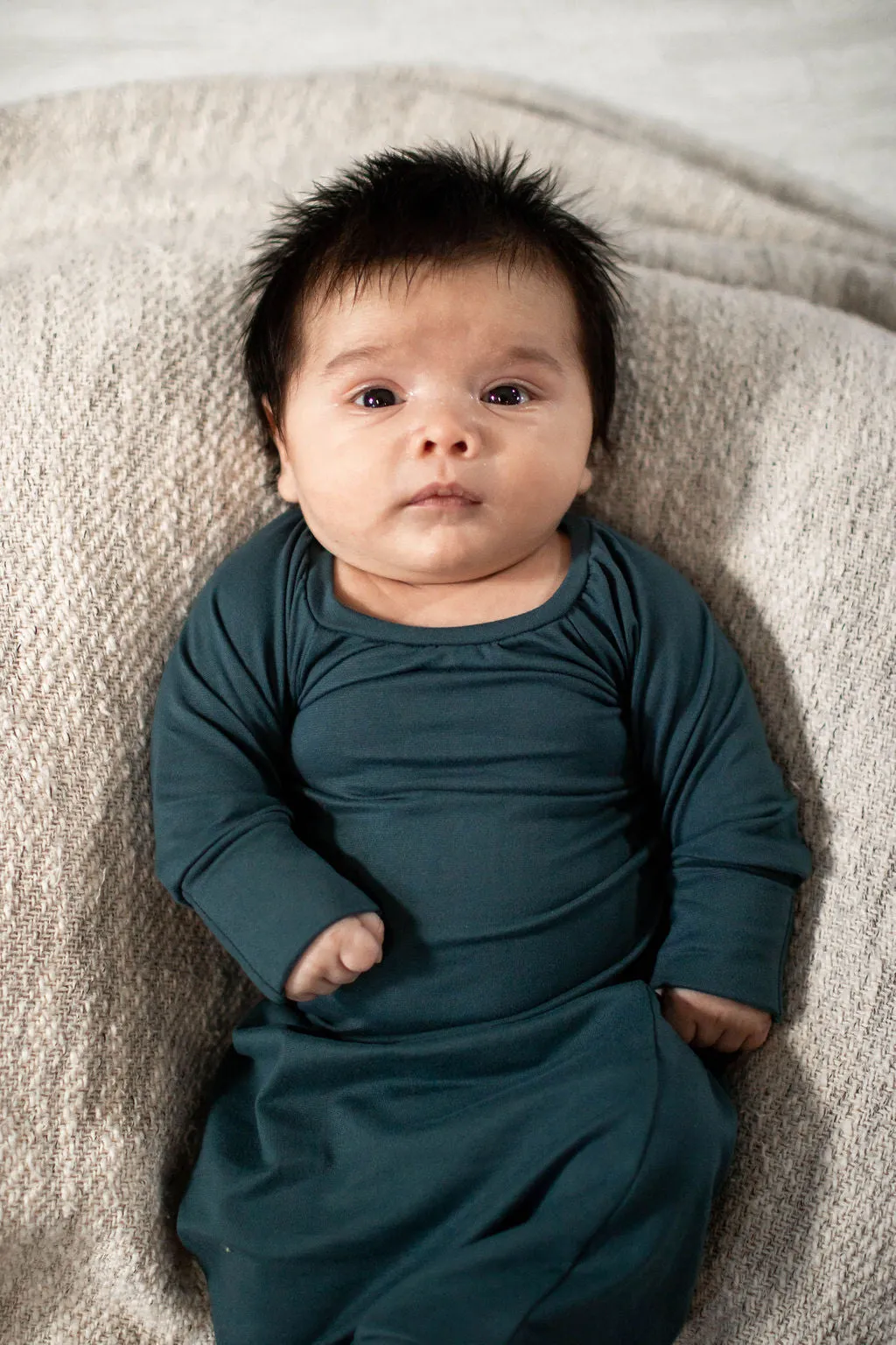 Teal Sleeper Newborn Gown