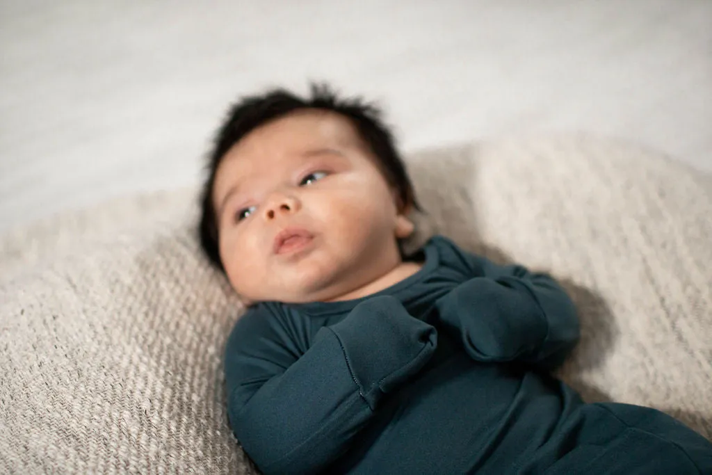 Teal Sleeper Newborn Gown