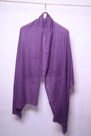 Thriftyfy Deep Purple Linen Shawl - Rich and Stylish