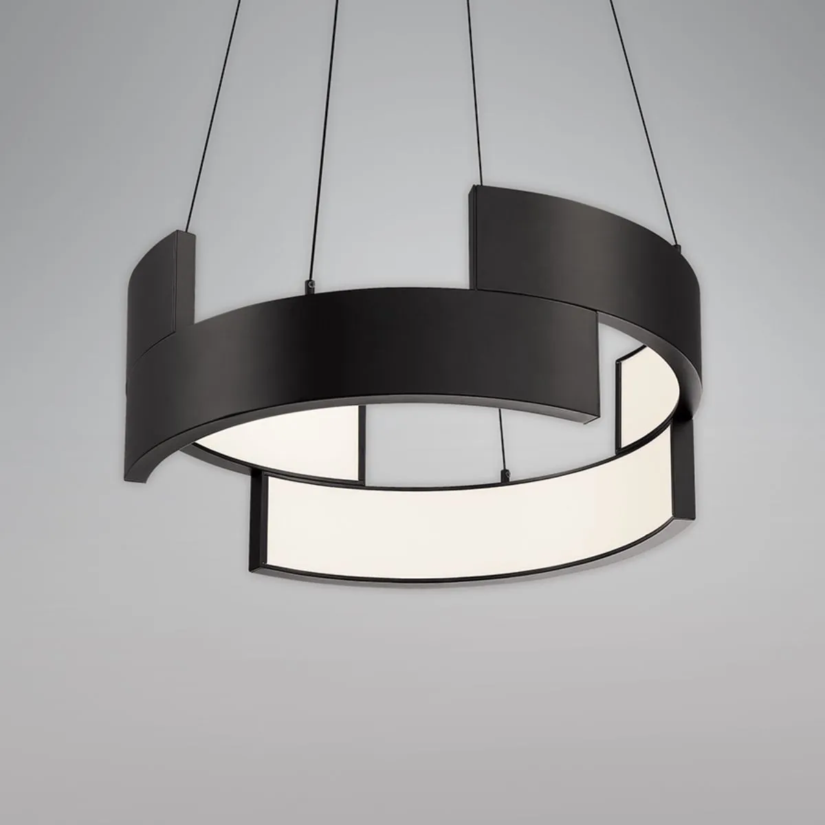 Trap 27 in. LED Pendant Light Black Finish