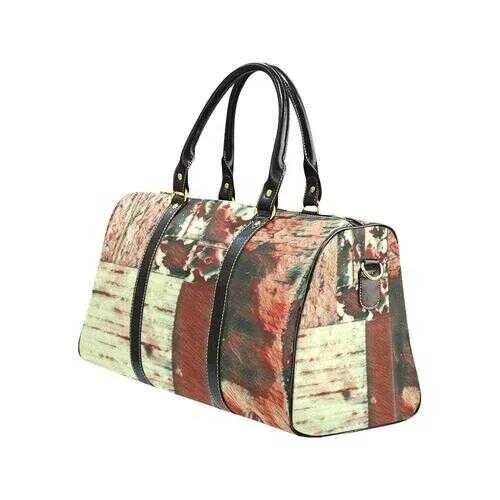 Travel Bags, Rustic Brown Style Adjustable Black Handle Zip Close Bag