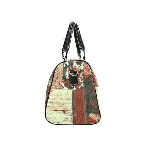 Travel Bags, Rustic Brown Style Adjustable Black Handle Zip Close Bag